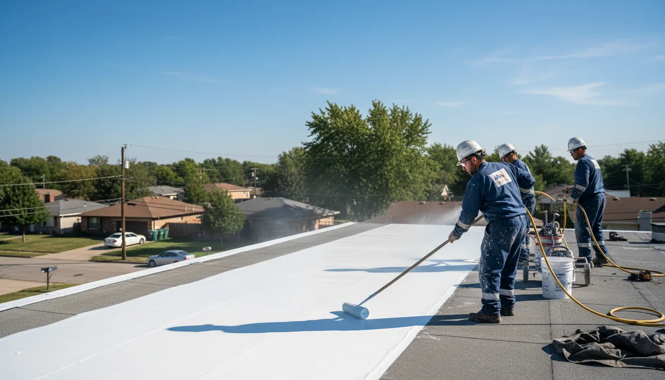 Commercial roof coating in Henderson, IL near me